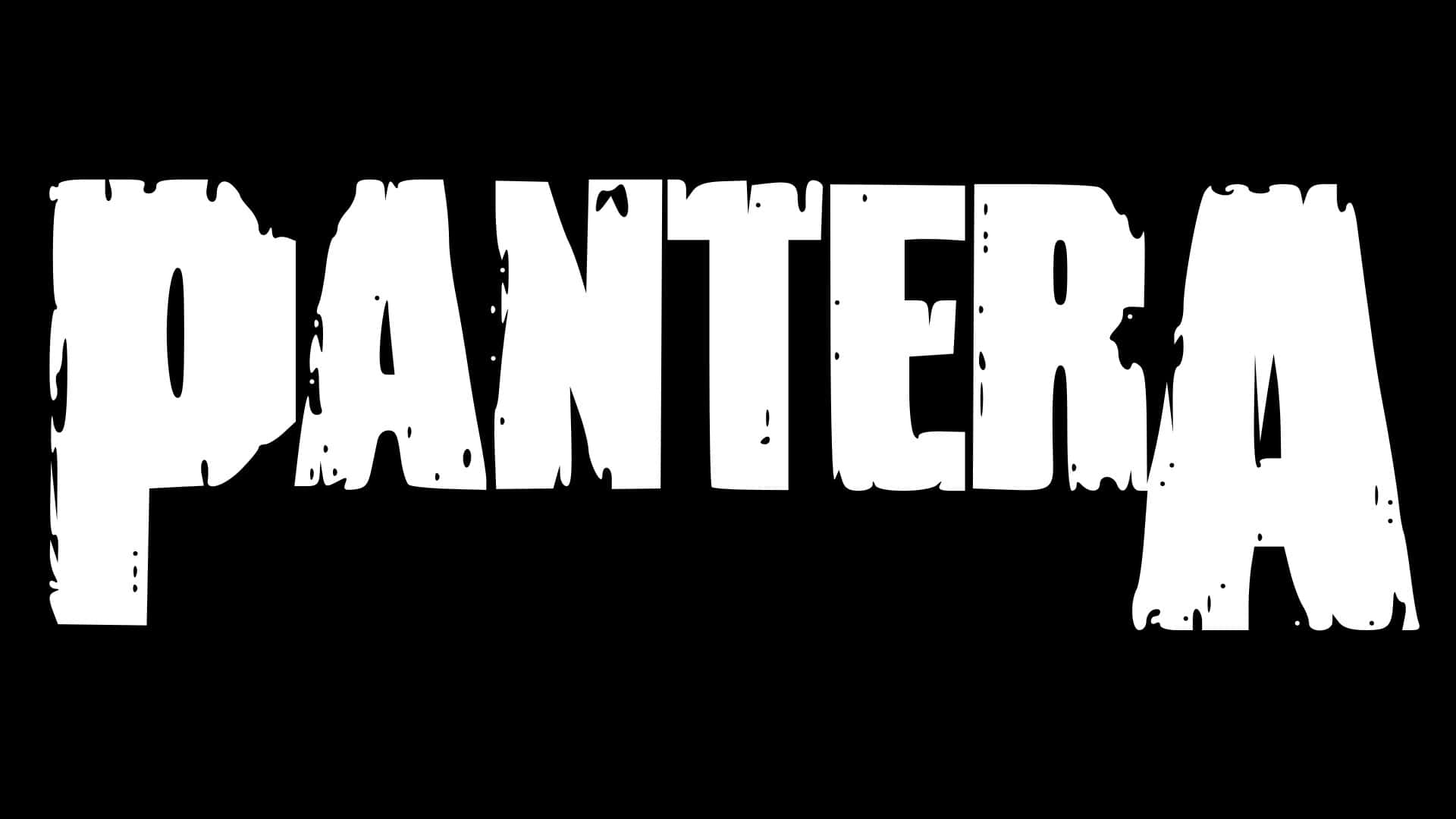 Pantera - A Black And White Logo Background