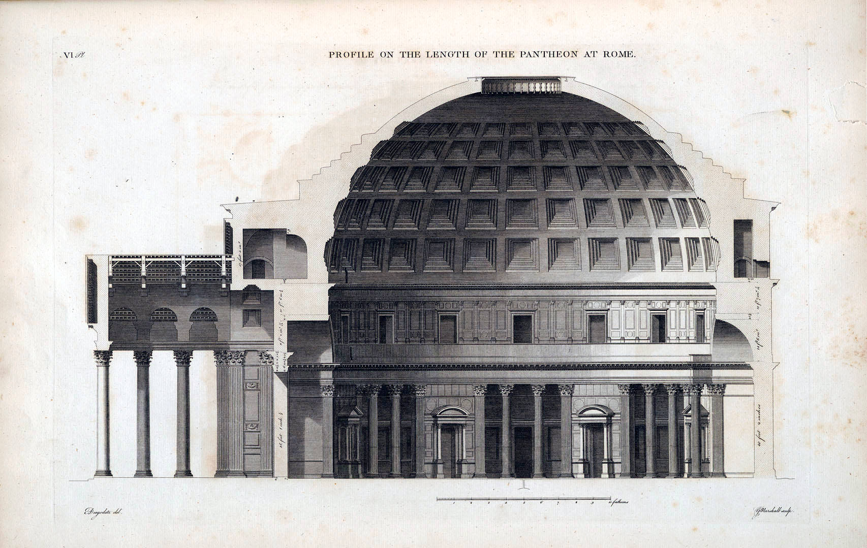 Pantheon Dome Cutaway Background