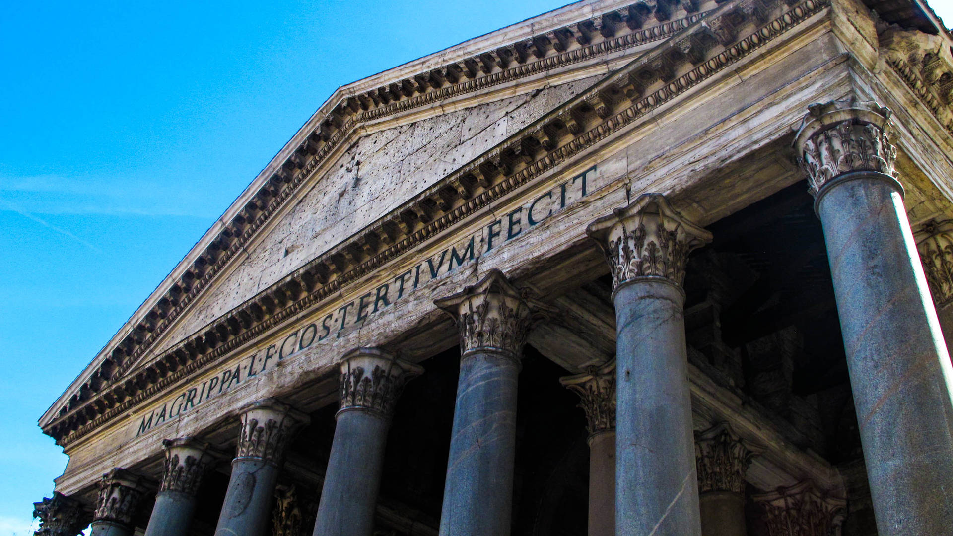 Pantheon Facade Closeup