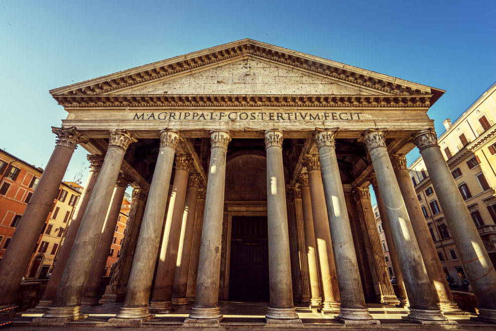 Pantheon In The Morning Background