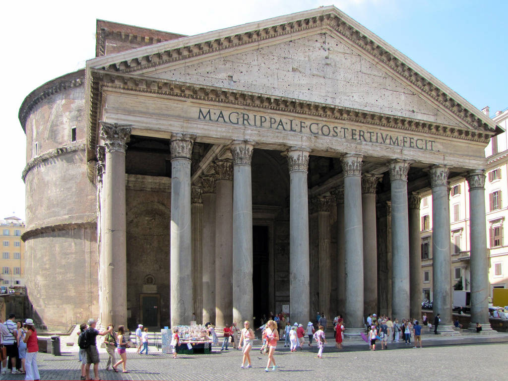 Pantheon Light Crowds Background