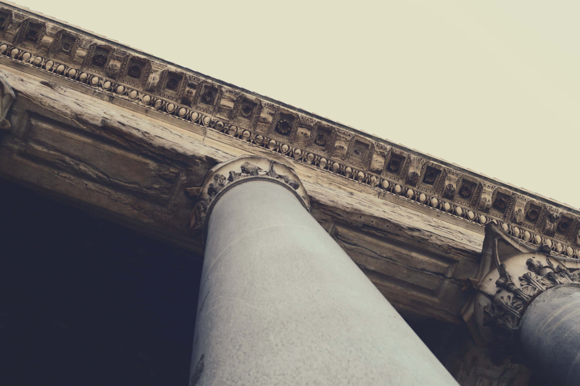 Pantheon Rome Pillar Low Angle Background