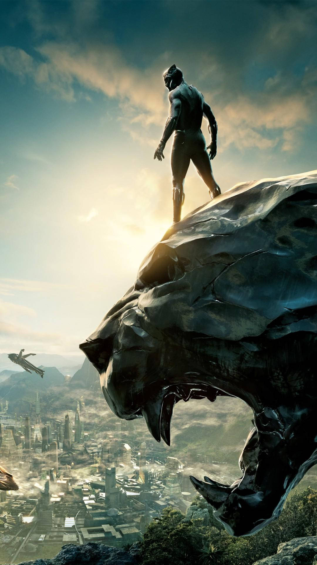 Panther Statue And Black Panther Android Background