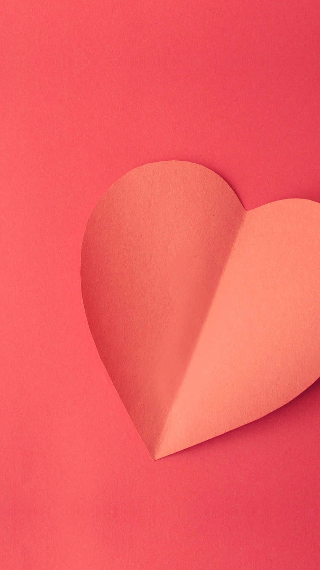 Paper Fold Pink Heart Iphone Background