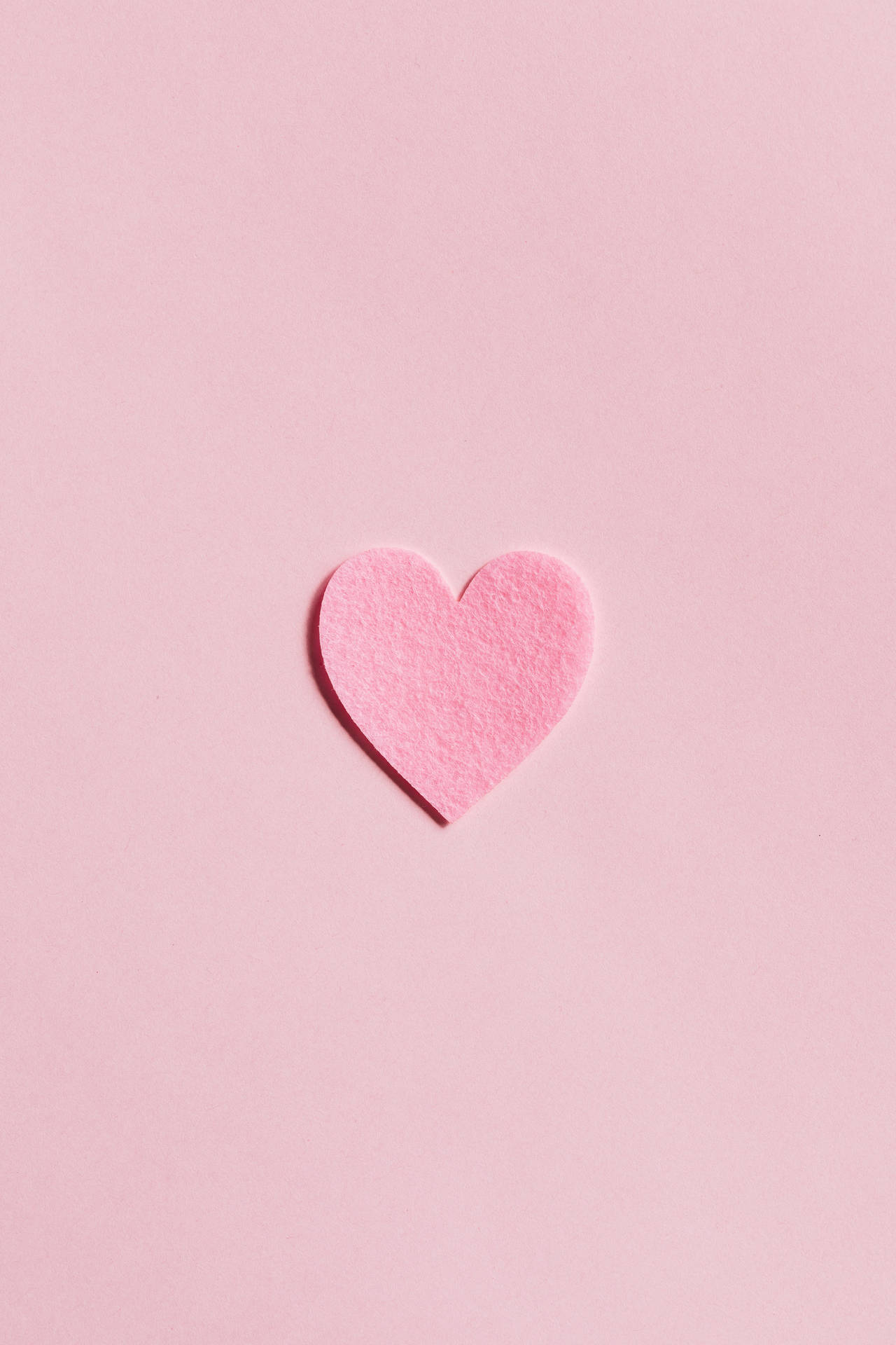 Paper Heart Plain Pink Background