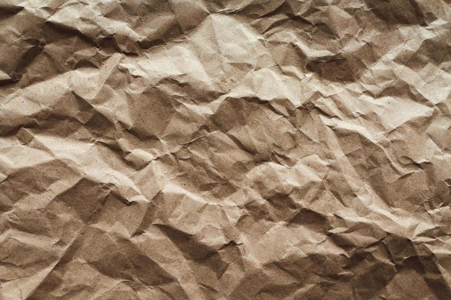 Paper In Brown Color With Crumpled Texture