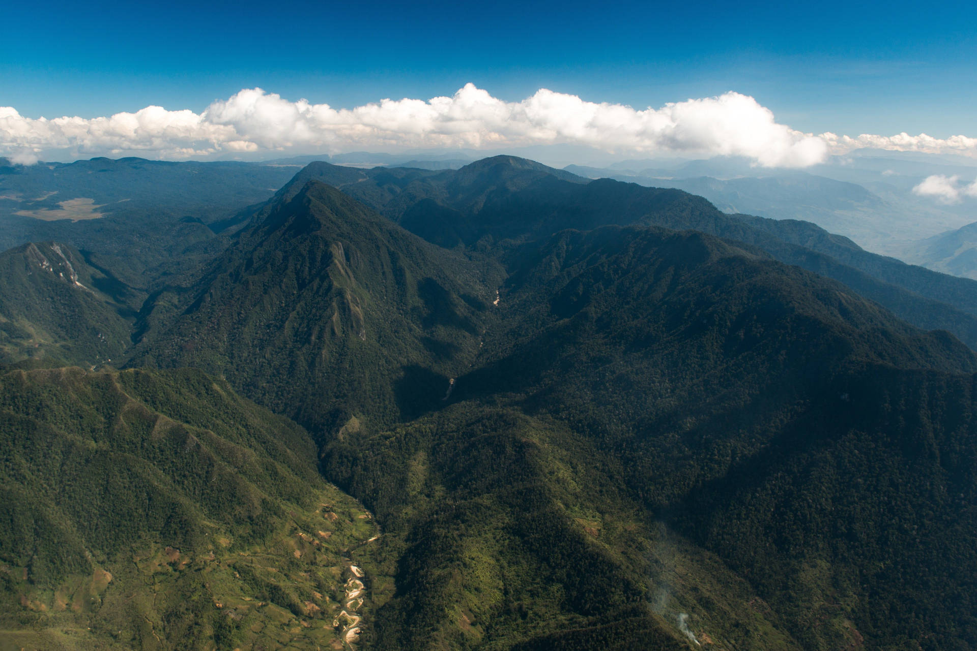 Papua New Guinea Aerial View Background