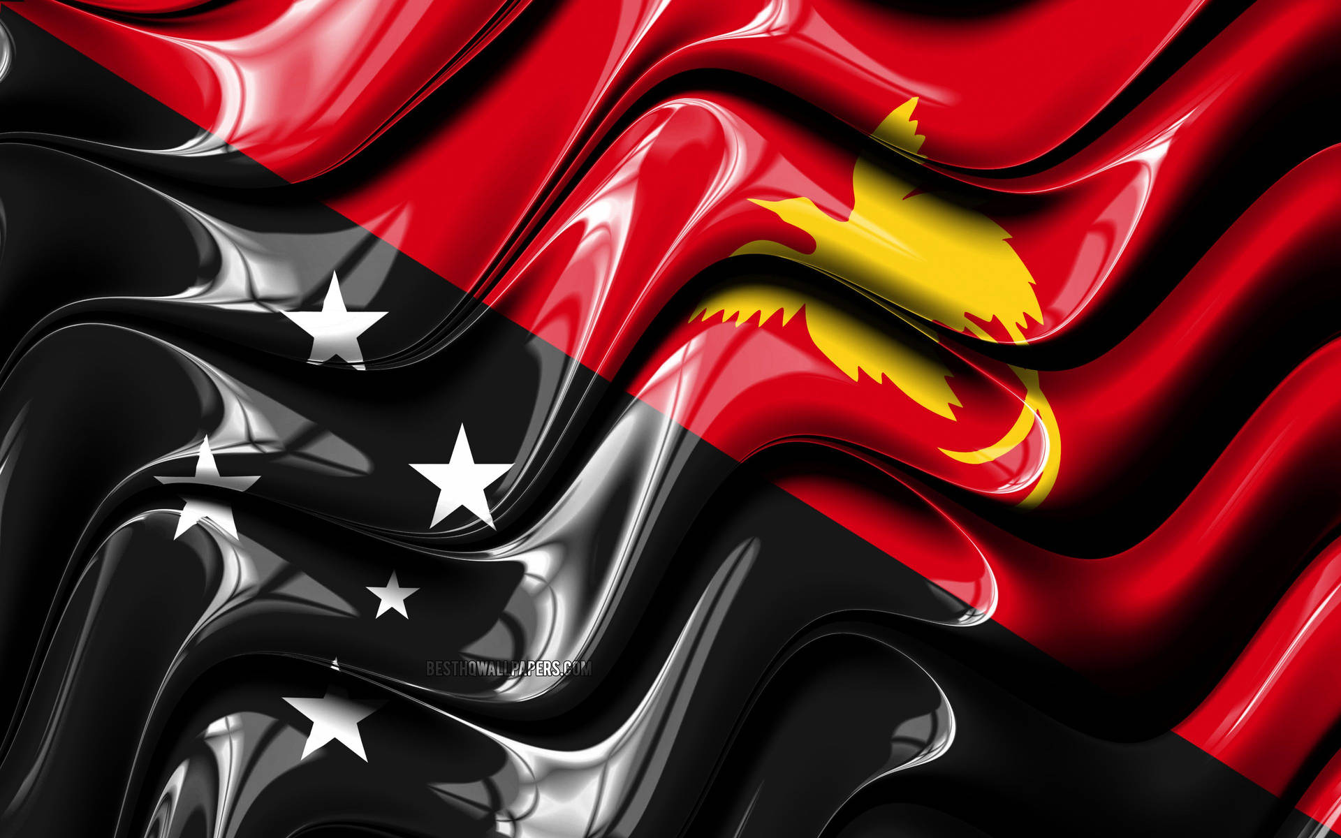 Papua New Guinea Flag Digital Art