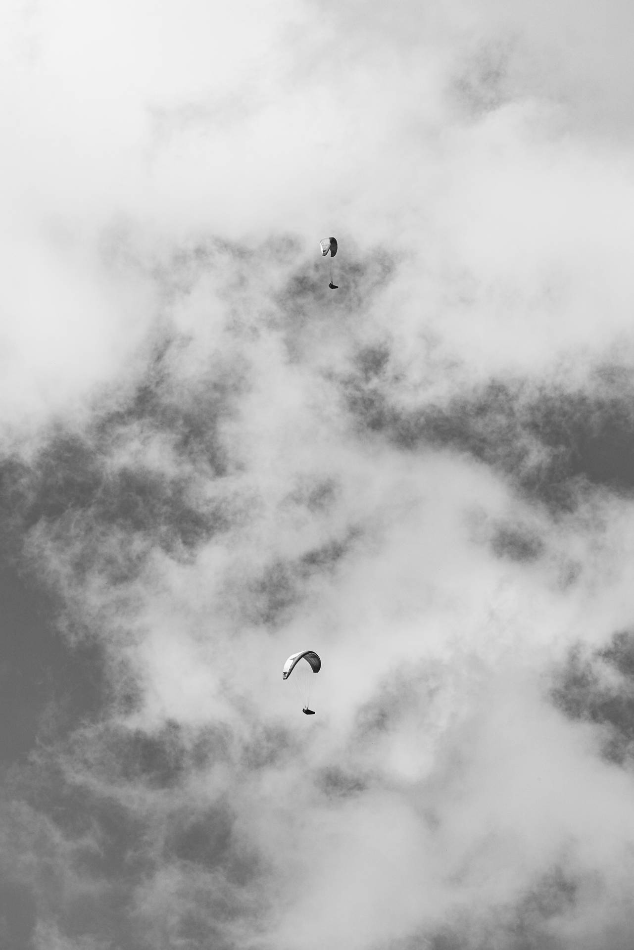 Paragliding Black And White