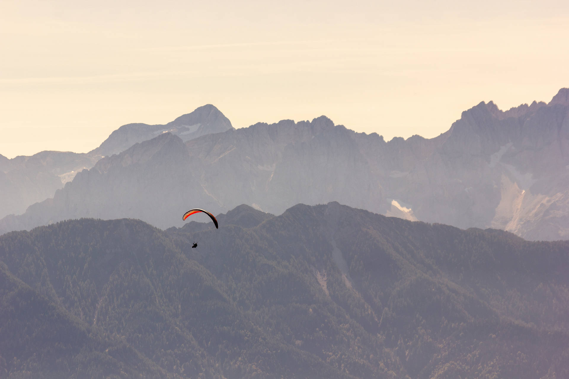 Paragliding In Austria Background