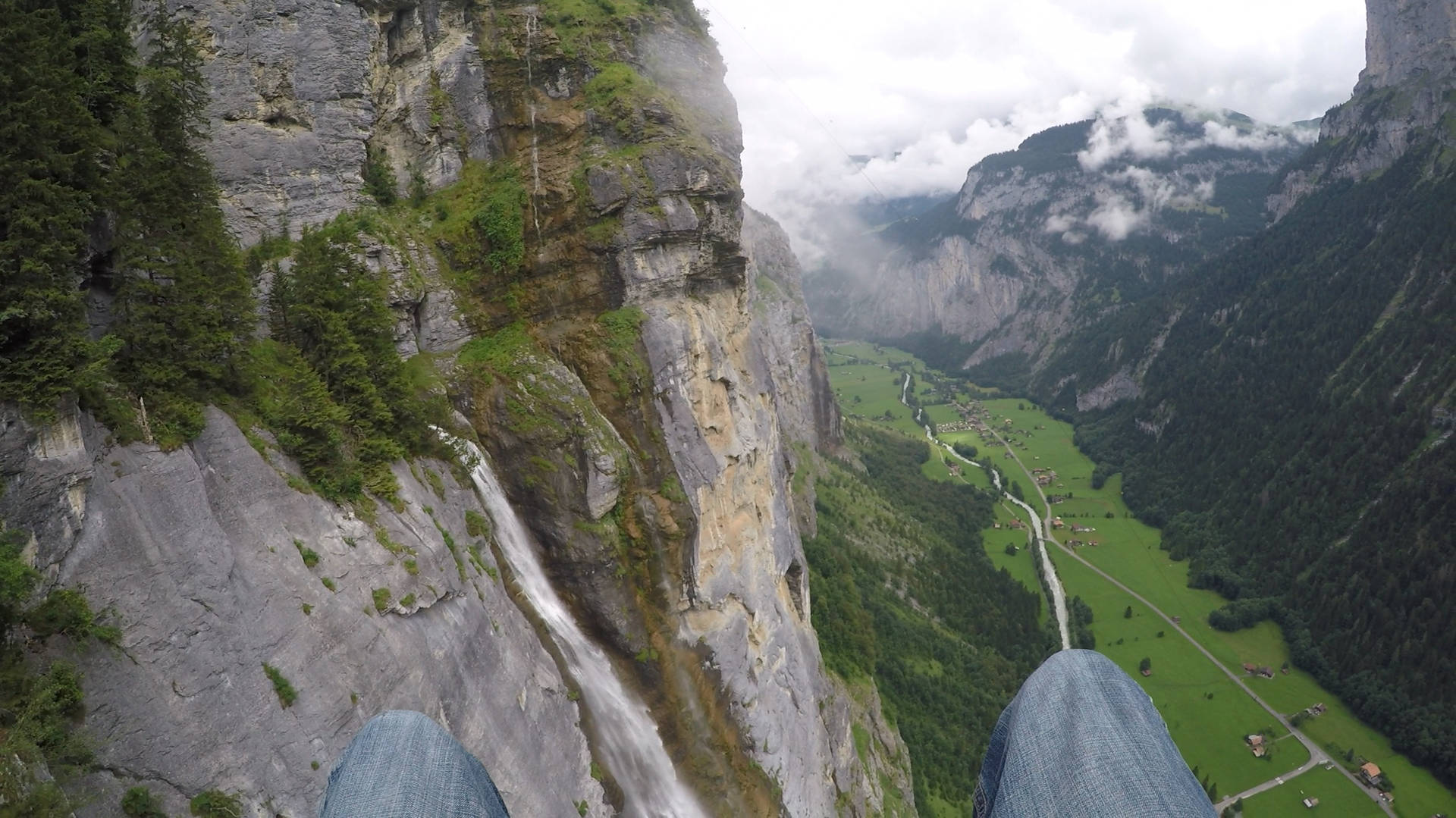 Paragliding Pilot Pov Background