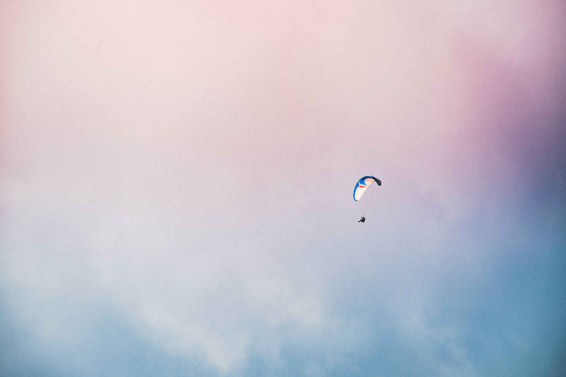 Paragliding Purple Sky Background