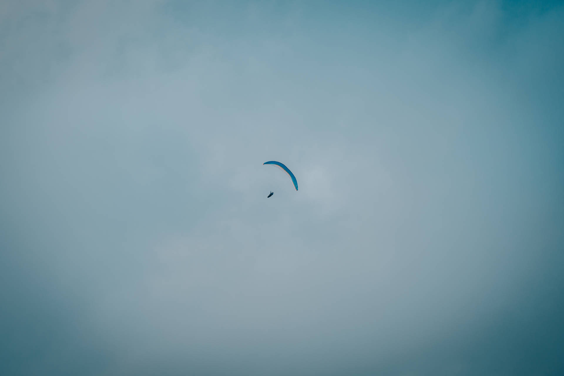 Paragliding To The Right Background