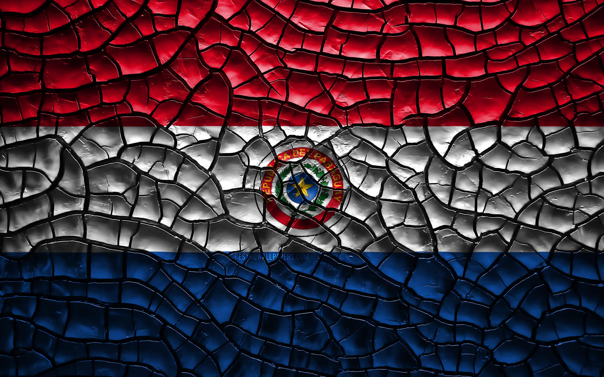 Paraguay Flag Cool Art Background