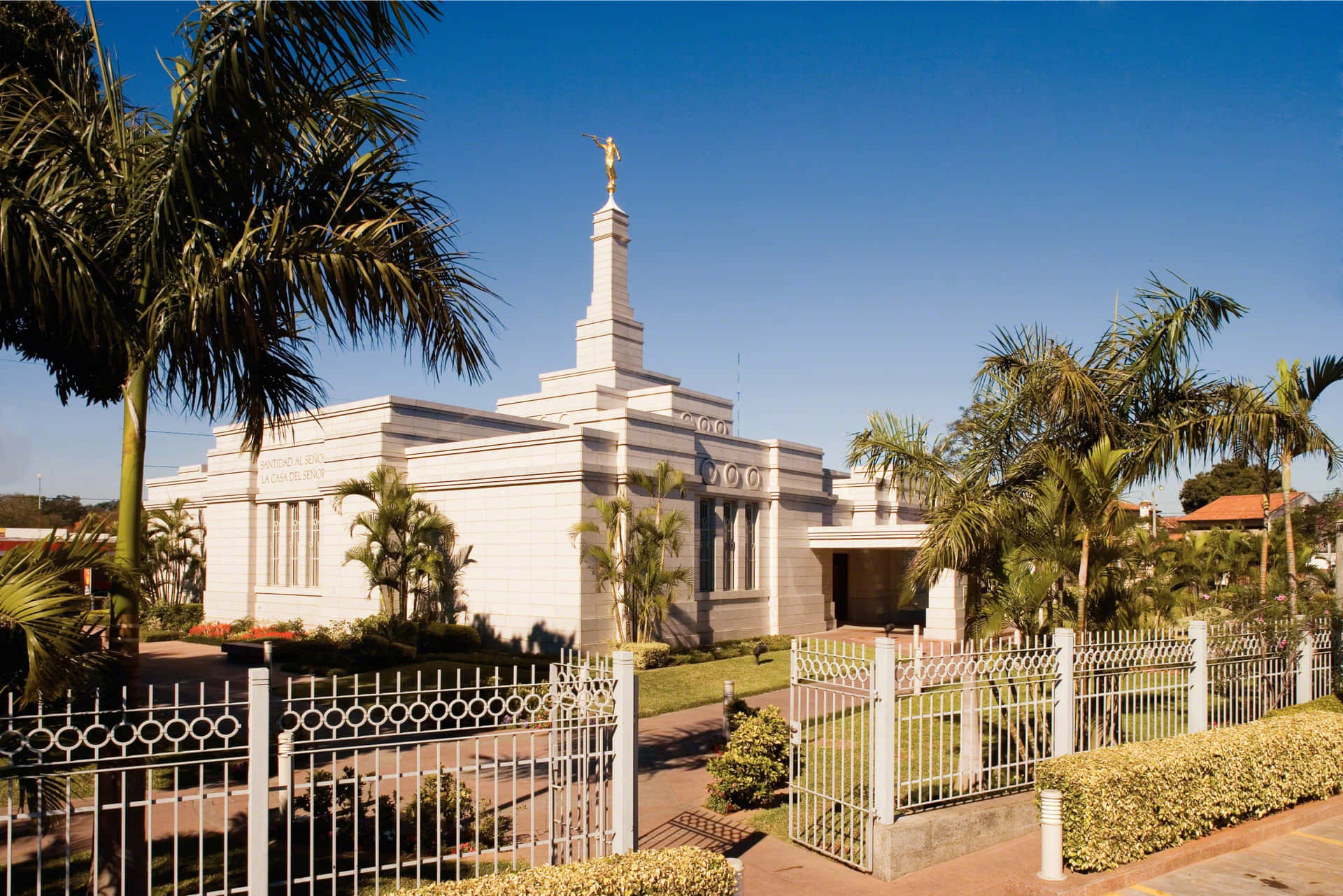 Paraguay Temple In Asuncion With White Paint Background
