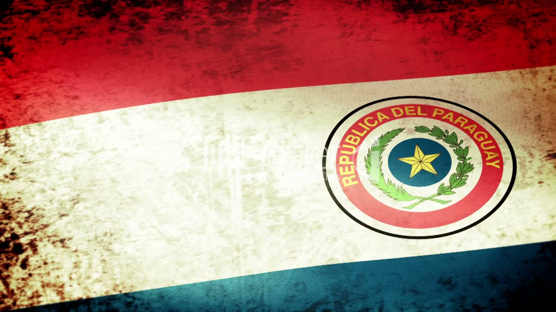 Paraguay Worn-out Flag Background