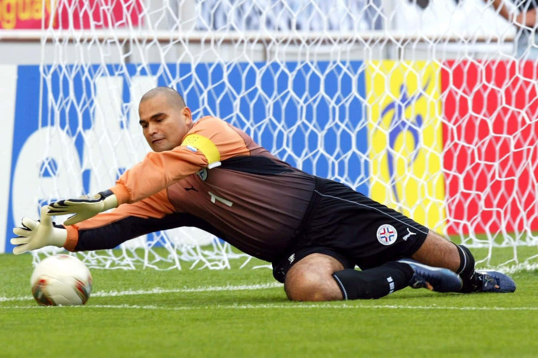 Paraguayan Goalkeeper Footballer Jose Luis Chilavert At 2002 World Cup Background