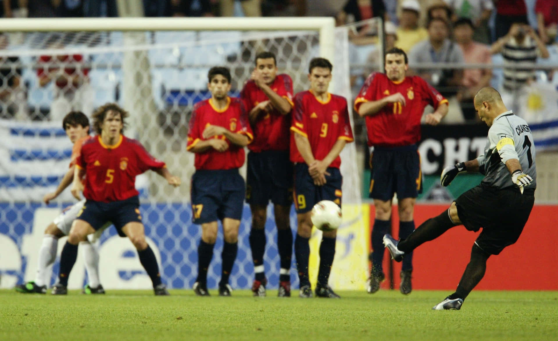 Paraguayan Goalkeeper Jose Luis Chilavert Against South Korea Background