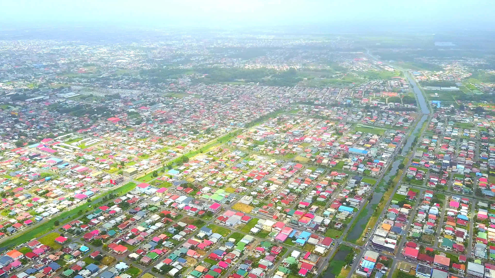 Paramaribo District Aerial View Background