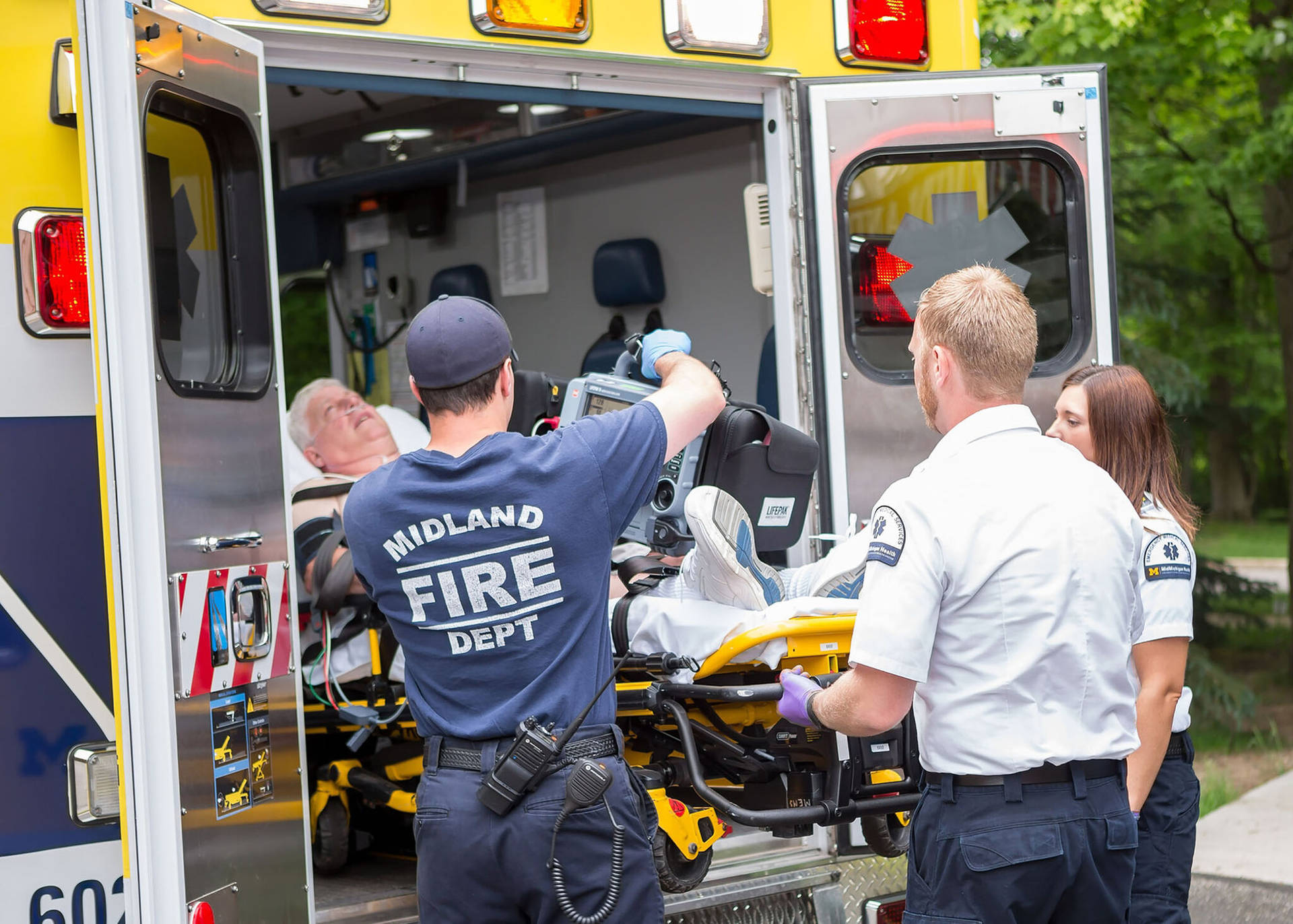 Paramedic In Action At Mymichigan Medical Center