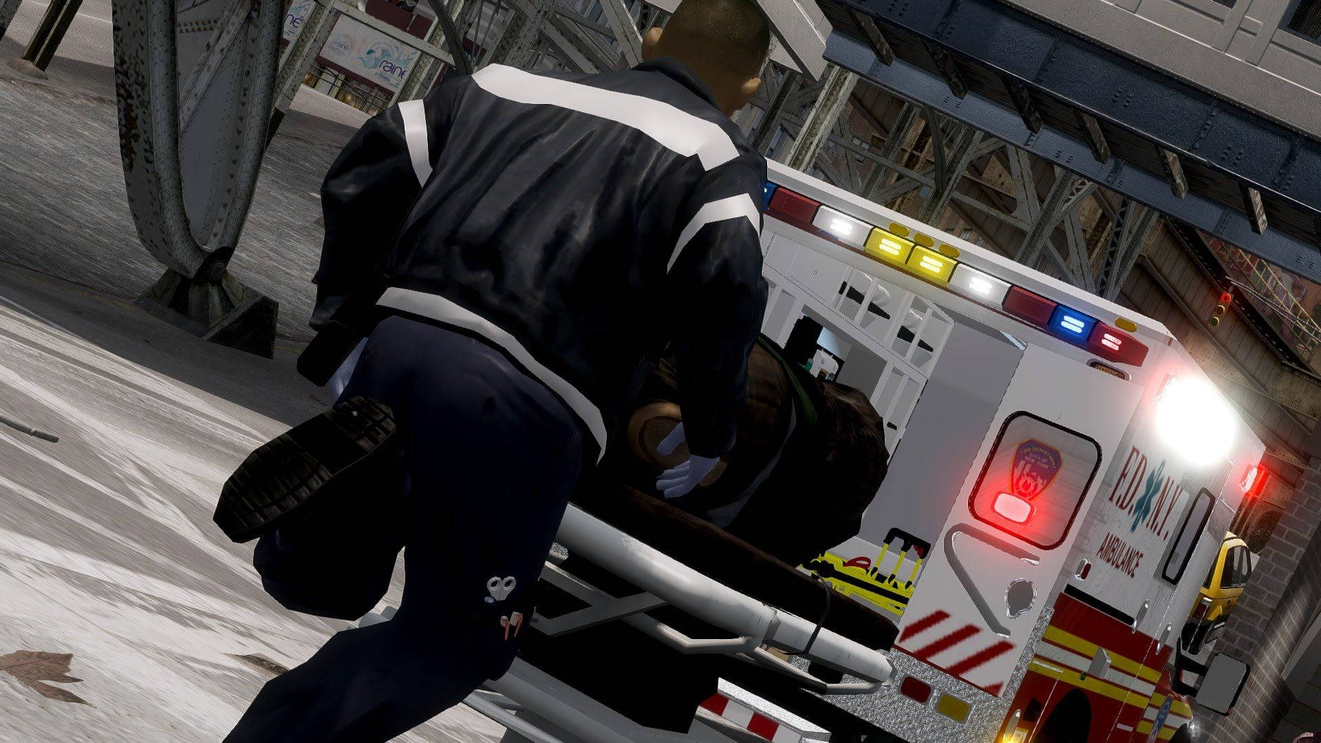 Paramedic Man Running Background