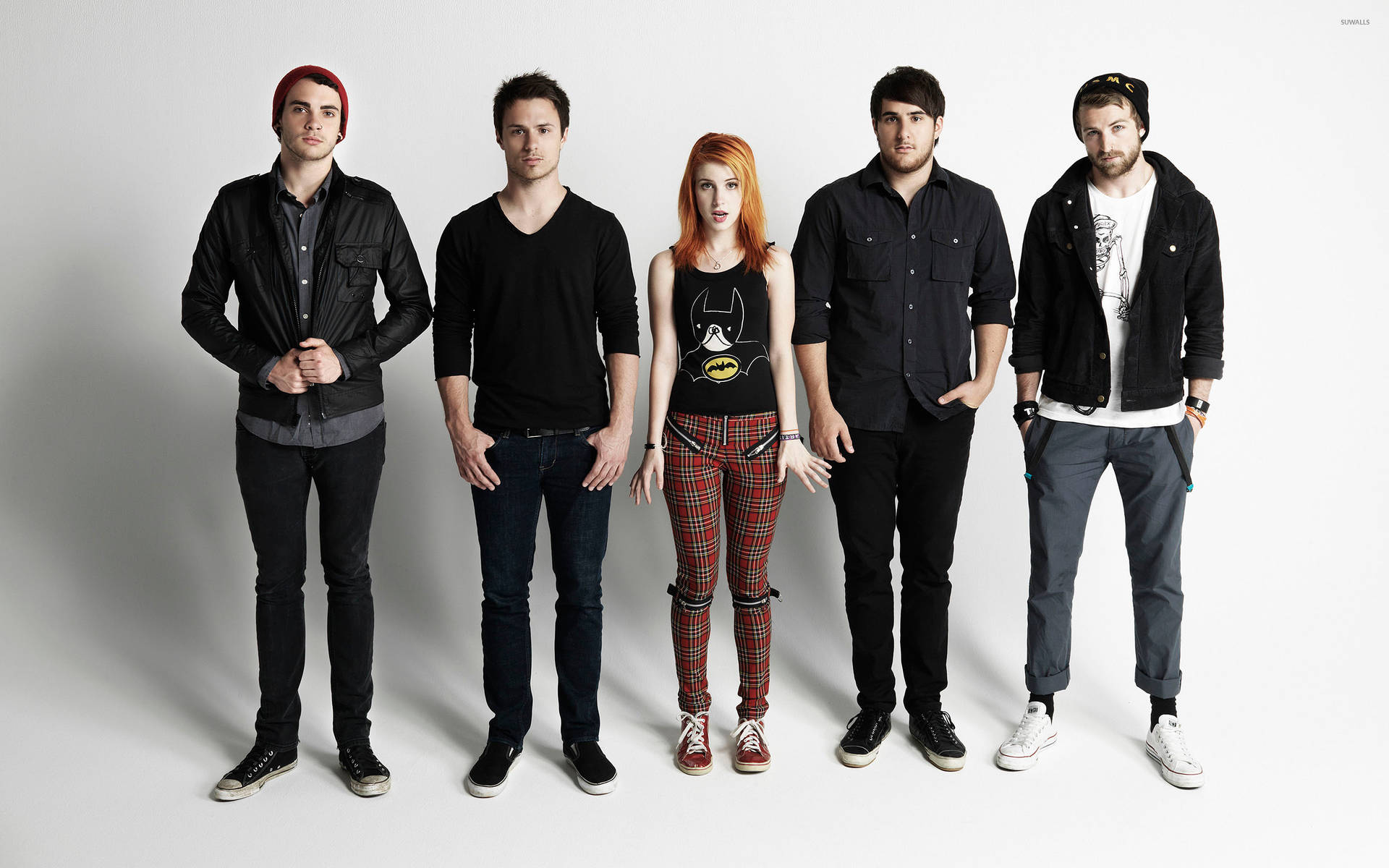 Paramore Band Members White Background Background