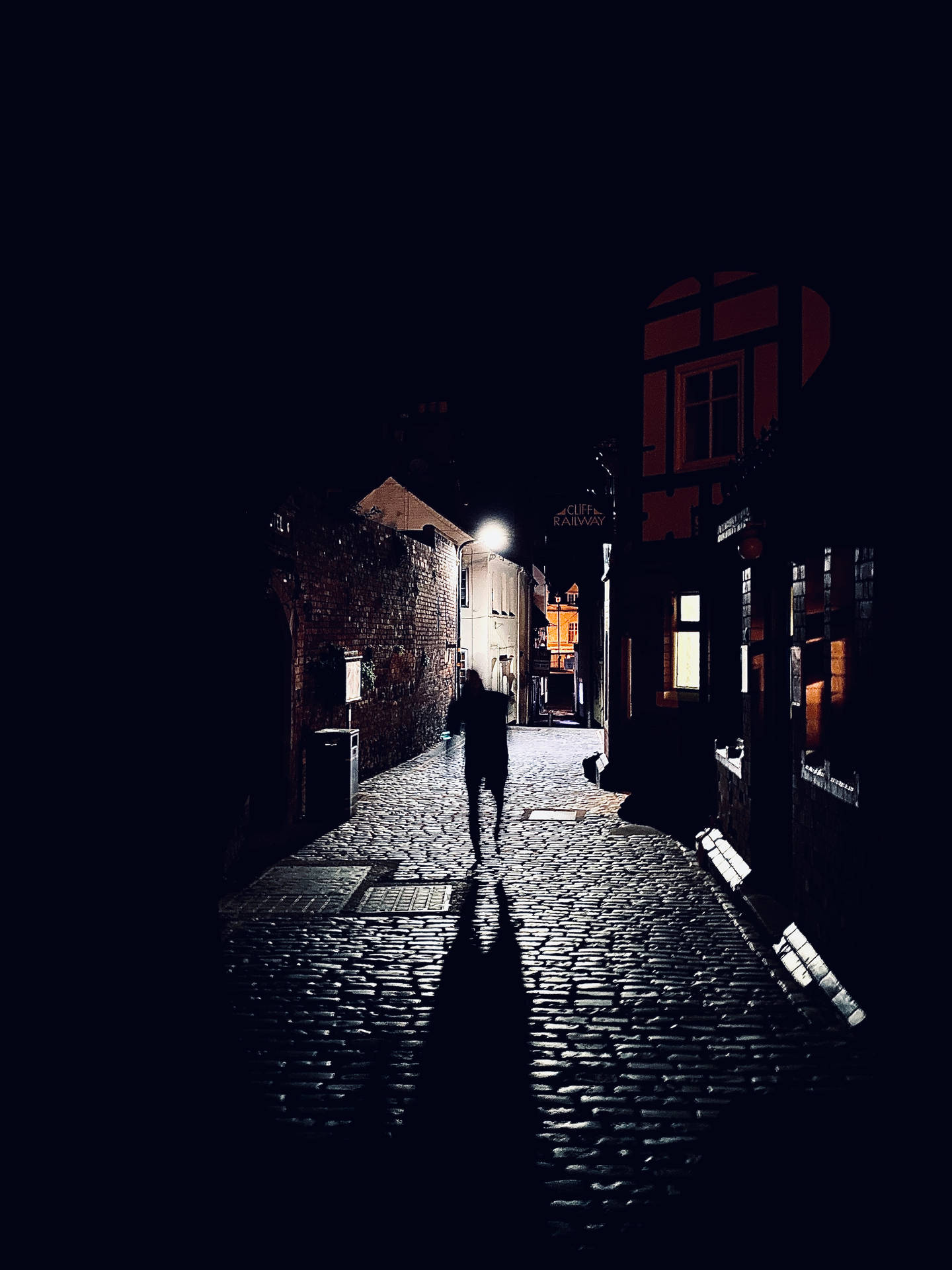 Paranormal Dark Street Shadow Background