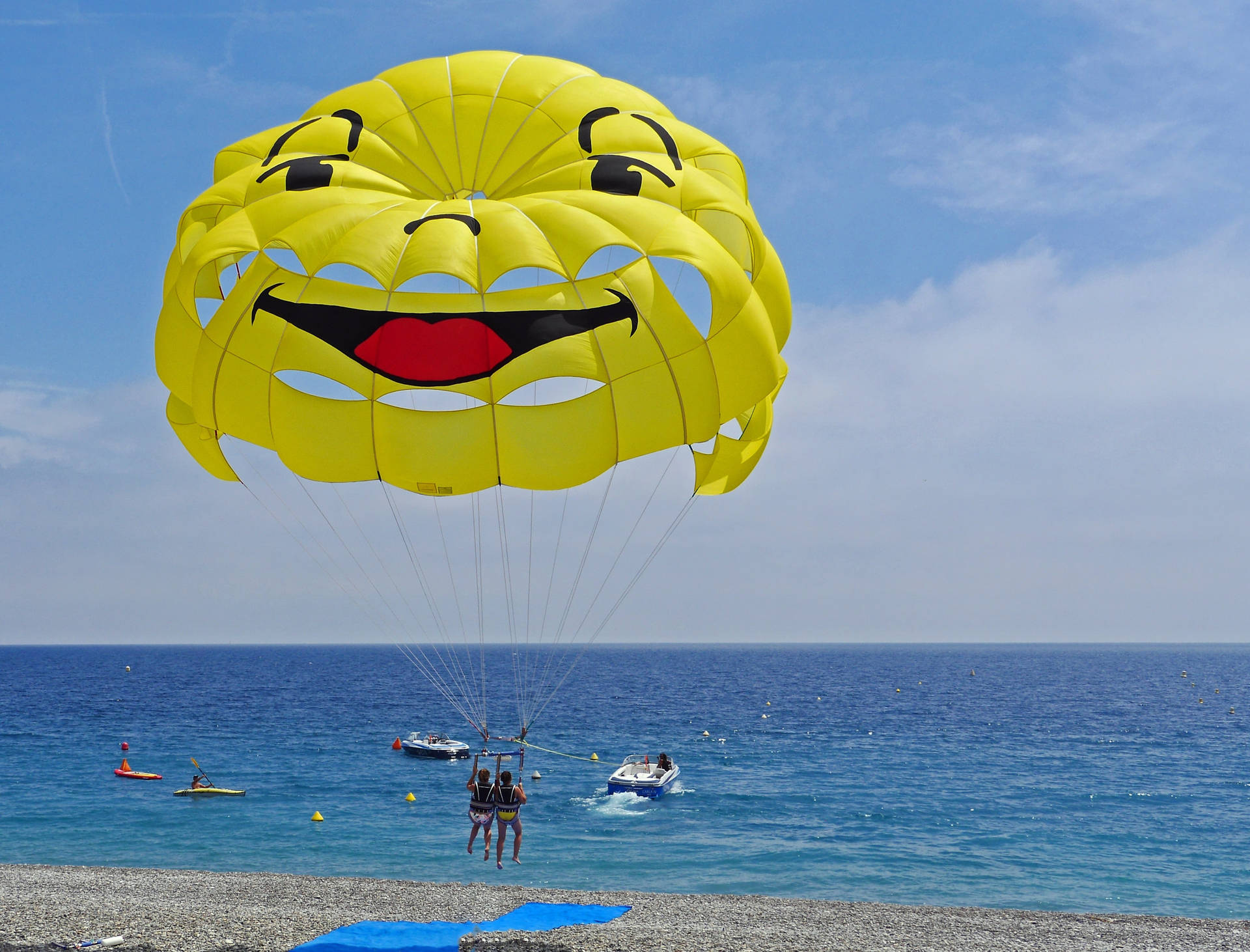 Parasailing At Croatia Background