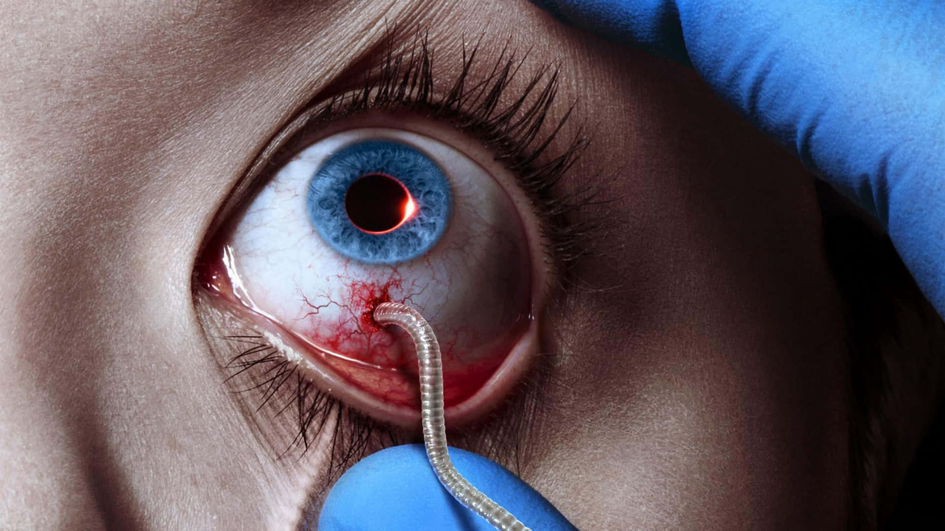 Parasitic Invasion Eye Horror Background