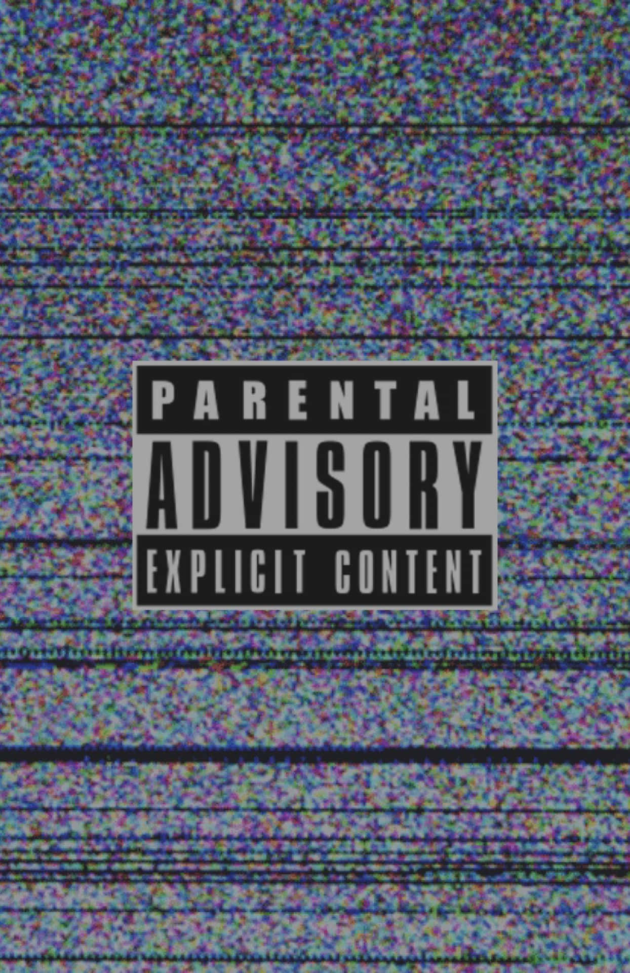 Parental Advisory Tv Glitch Background