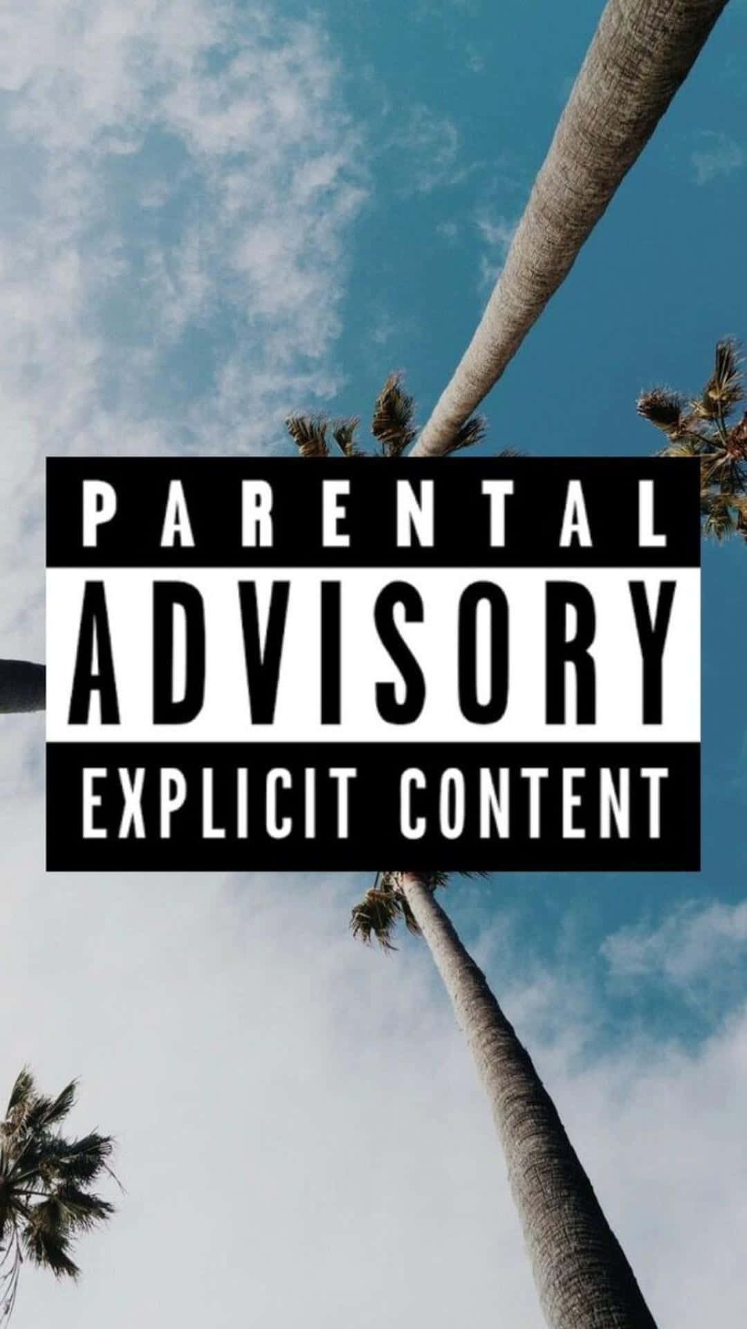 Parental Advisory With Tree Background