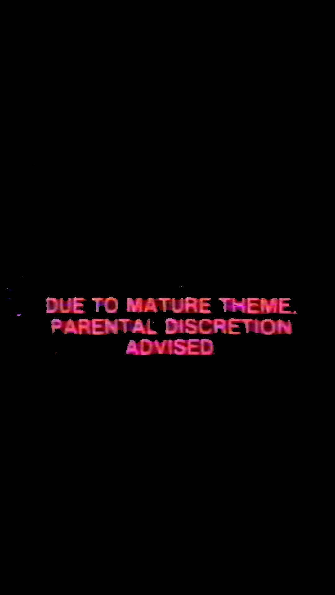 Parental Discretion Text Pink Baddie Background