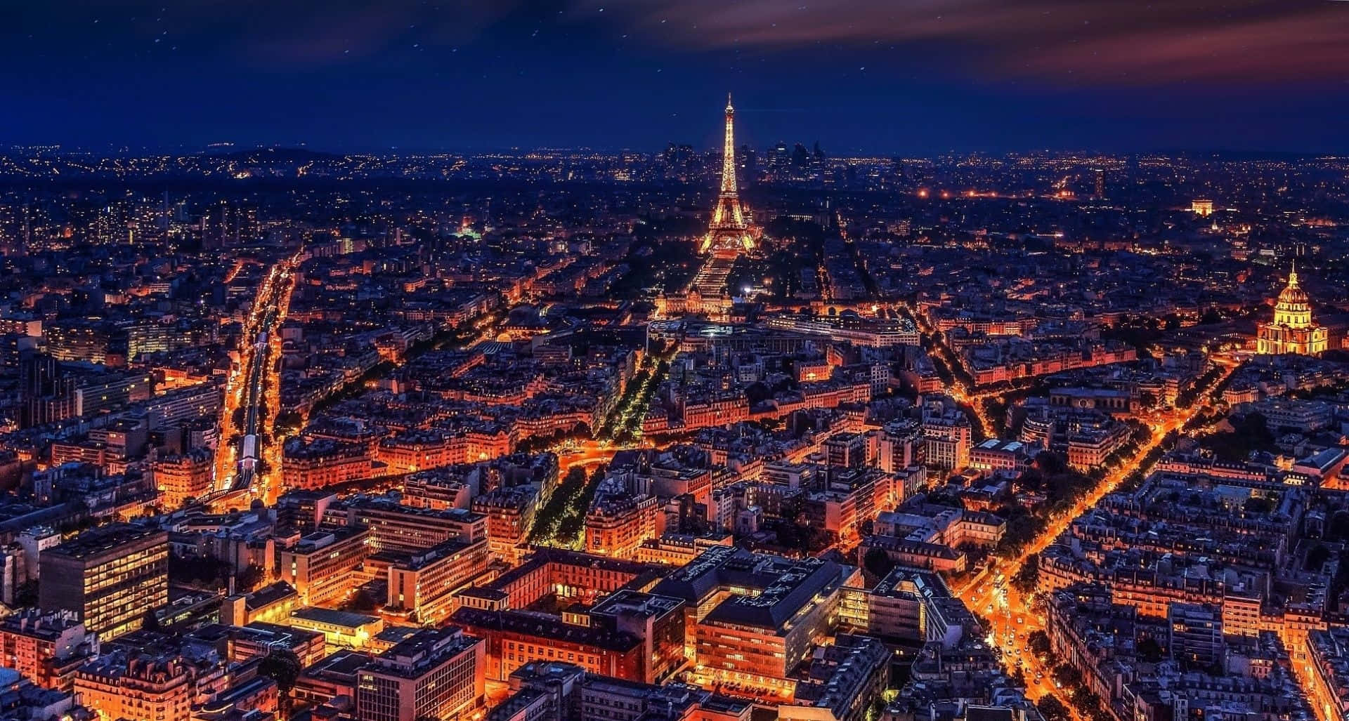 Paris Aesthetic Aerial View Background