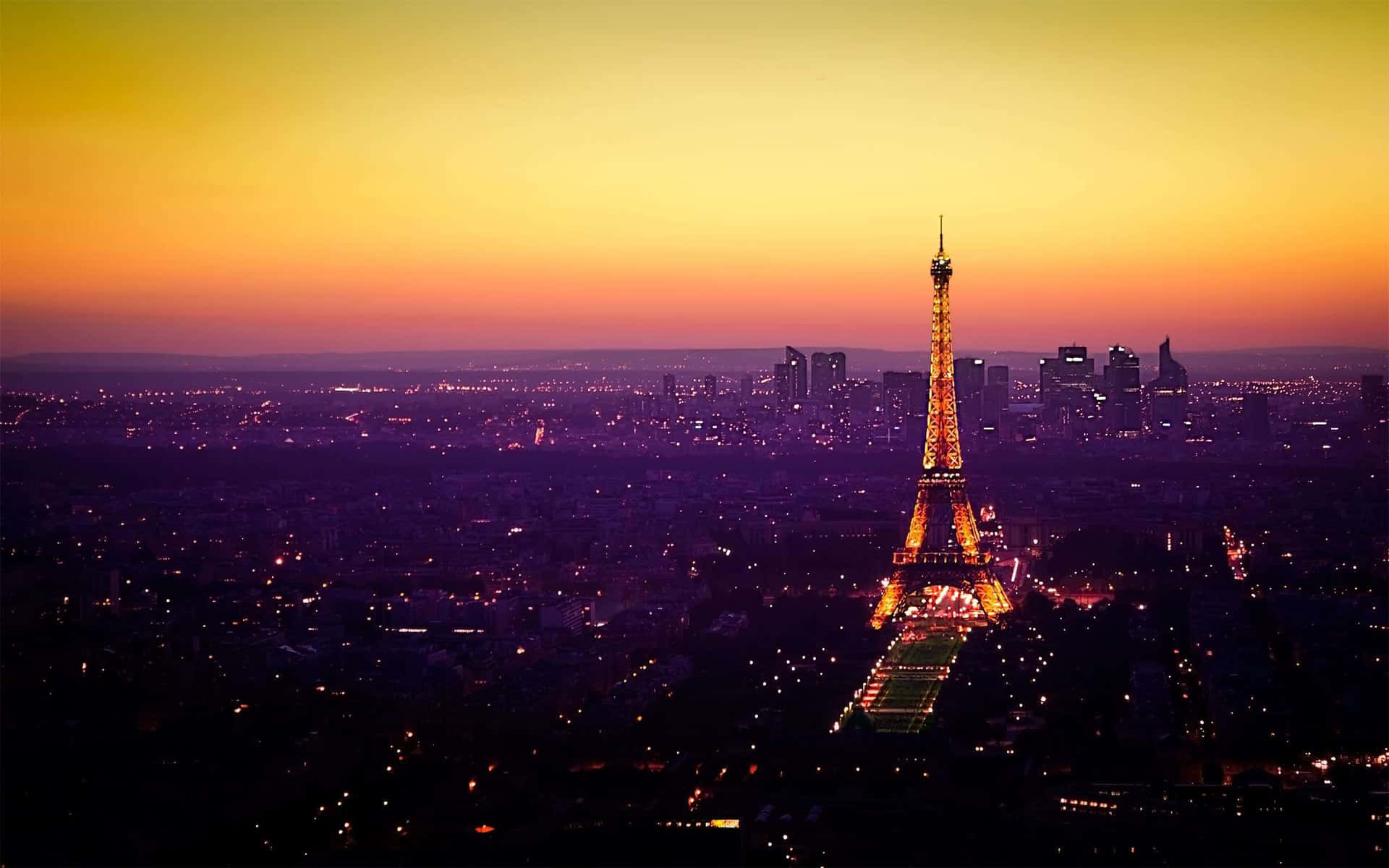 Paris At Dusk - Eiffel Tower Background
