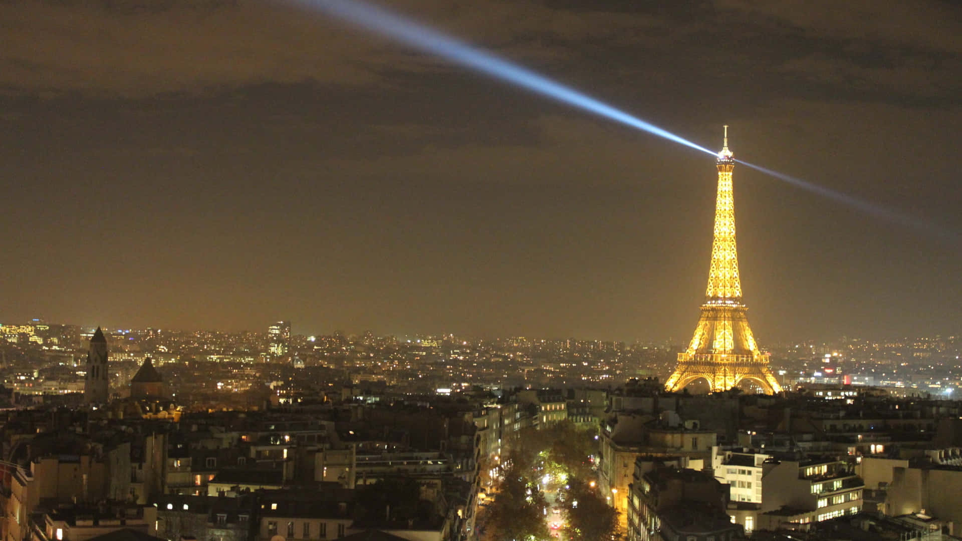 Paris At Night Light Background