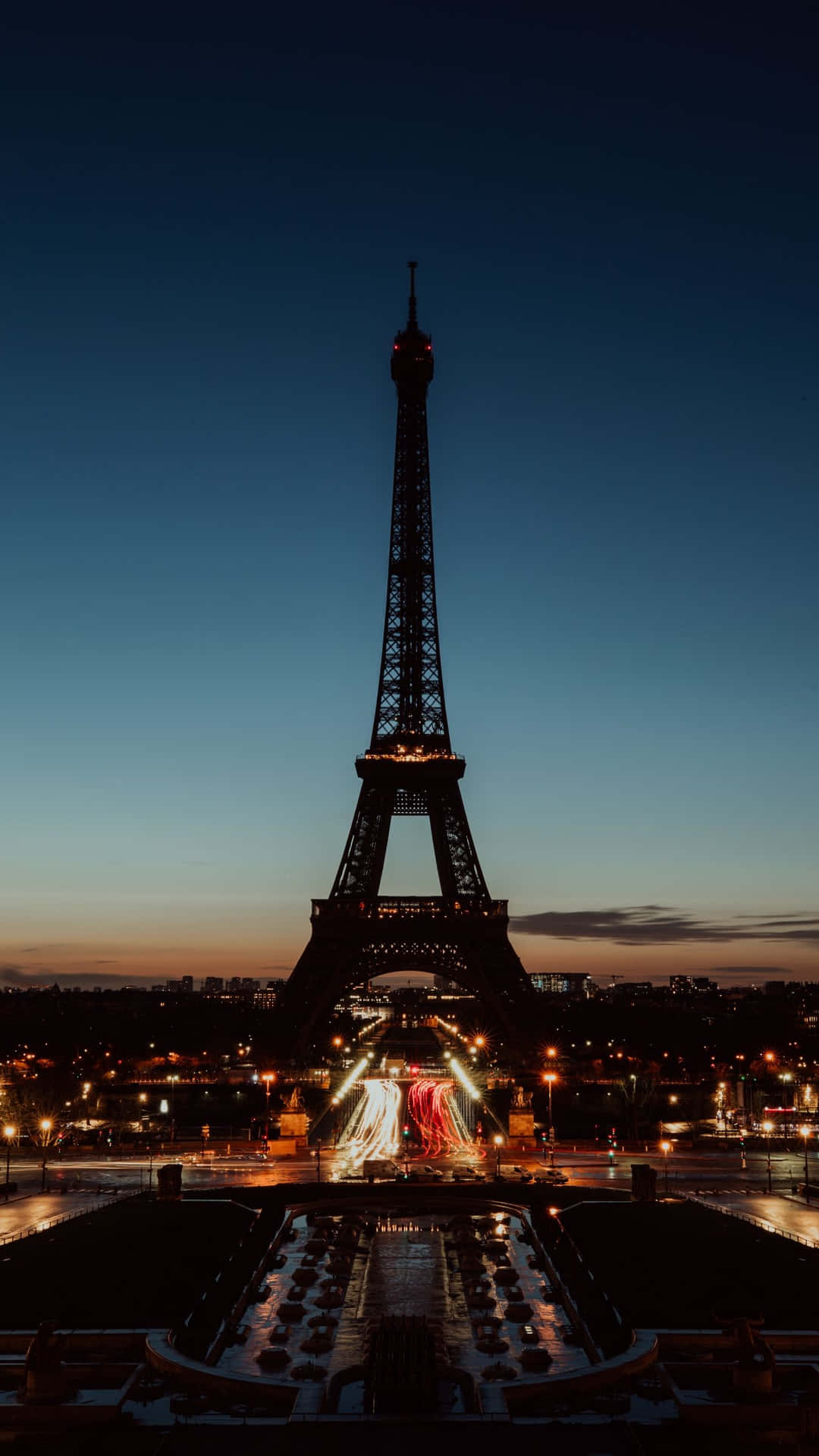 Paris At Night Sky Background
