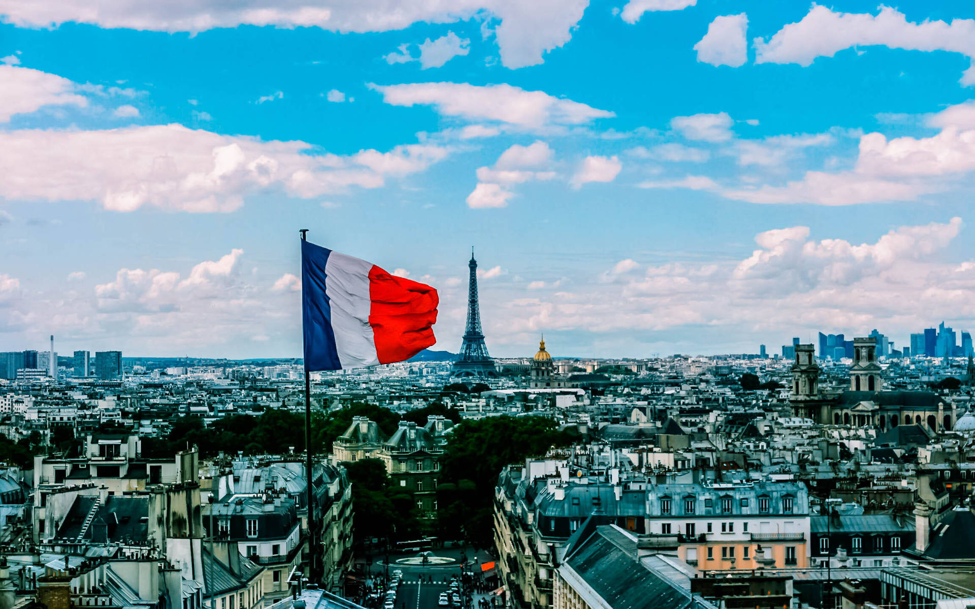 Paris France Flag Background