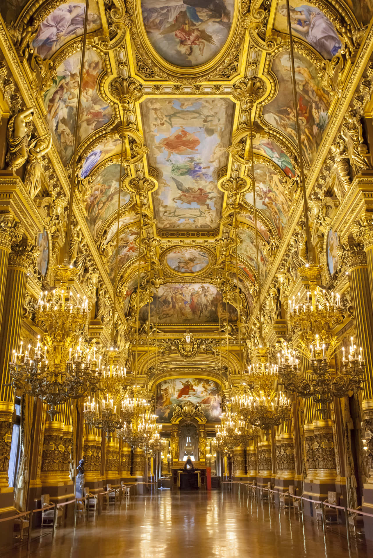 Paris Opera House Foyer Hallway Background