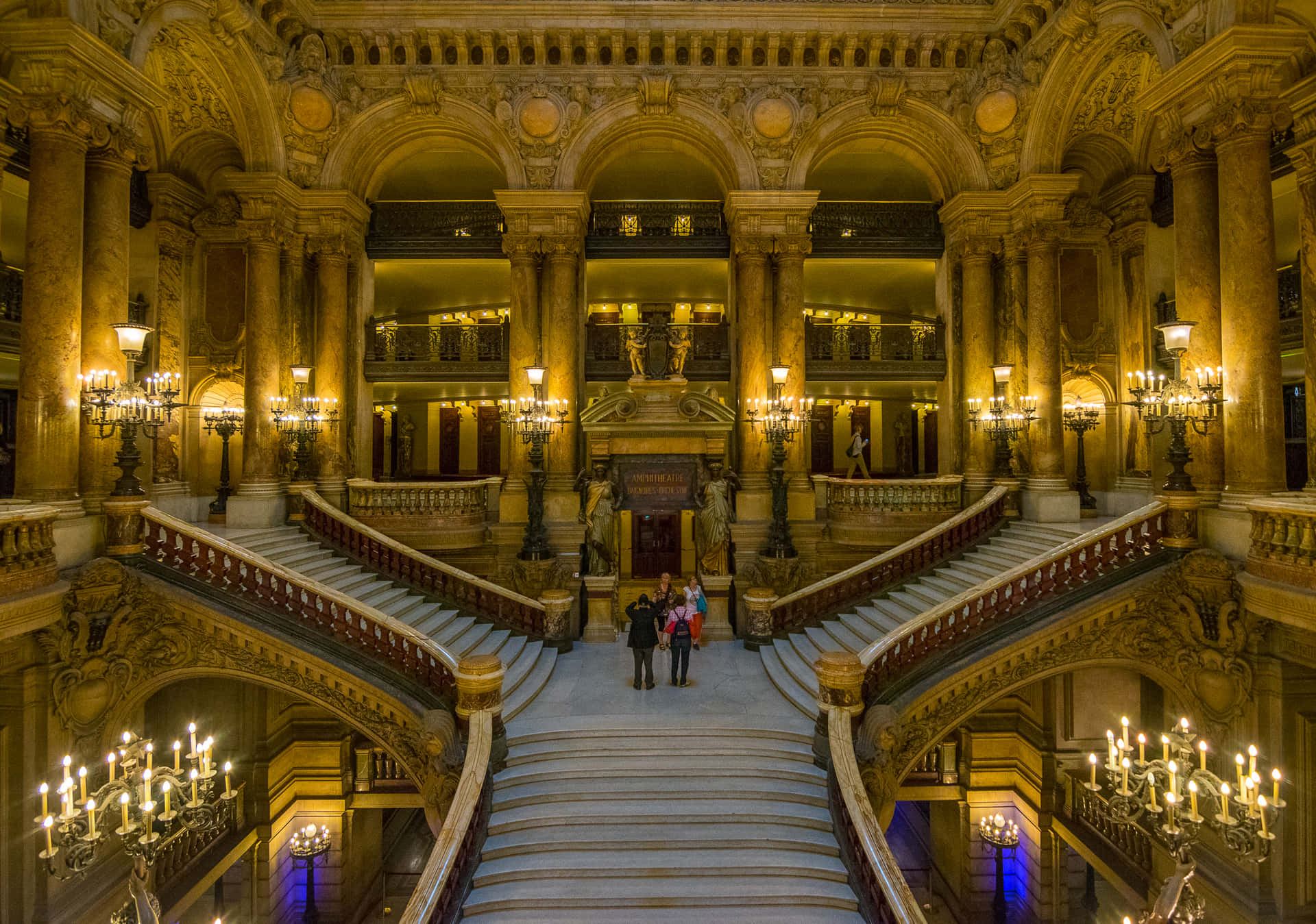 Paris Opera House Grand Escalier Background