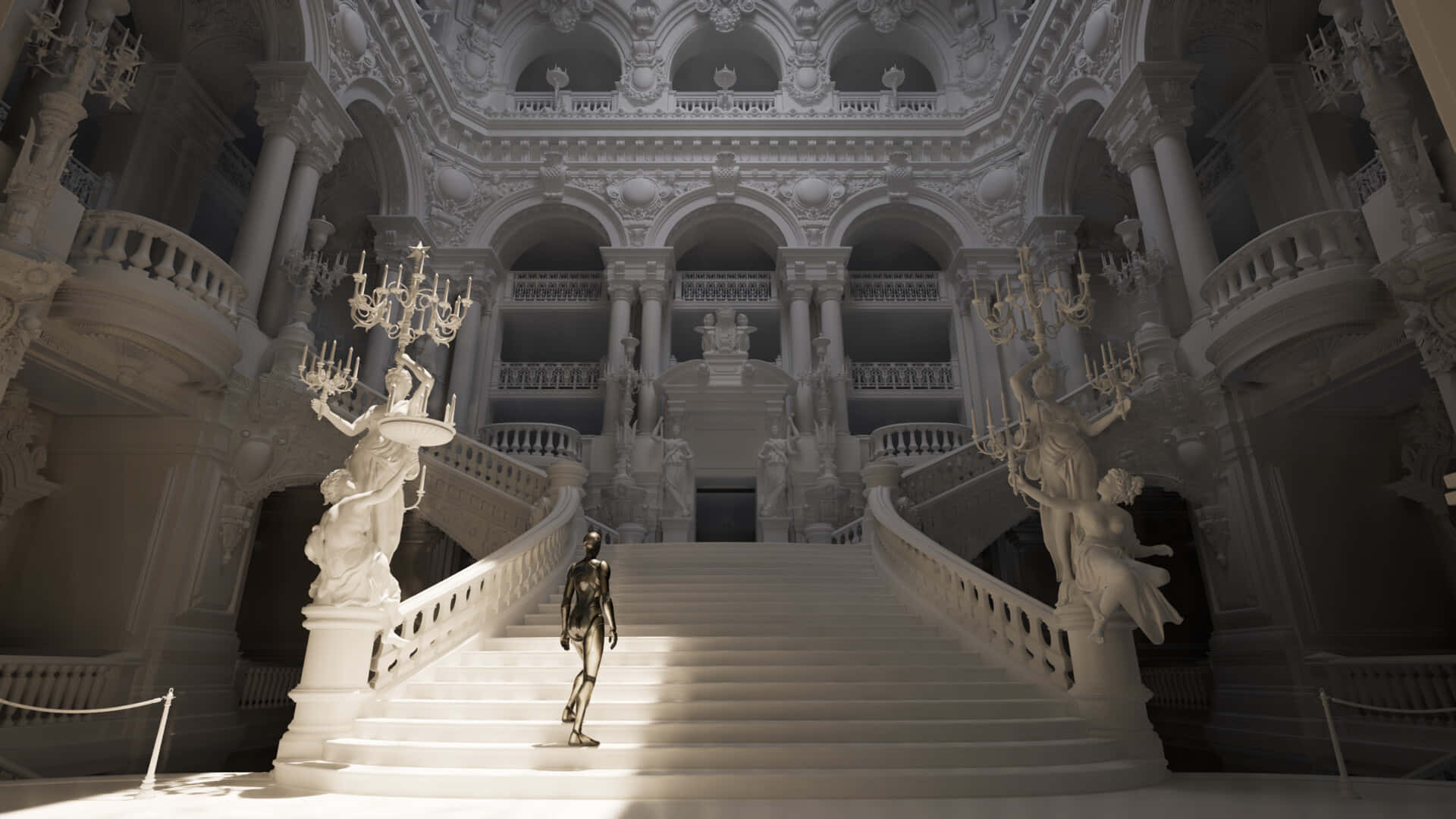 Paris Opera House Interior 3d Model Background