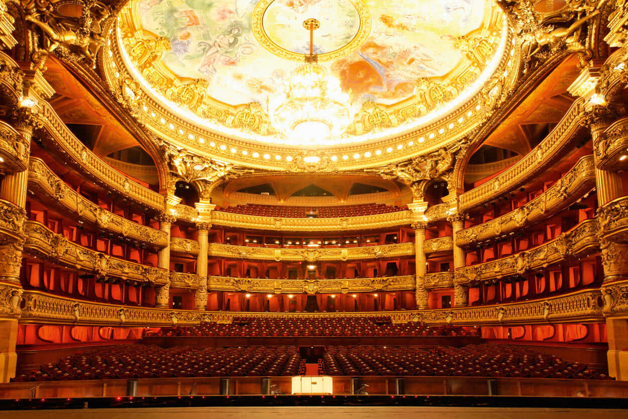 Paris Opera House Proscenium Theater Background