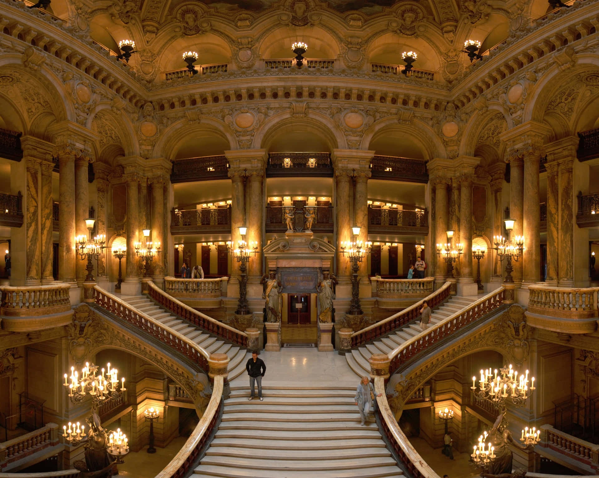 Paris Opera House Stairs Background