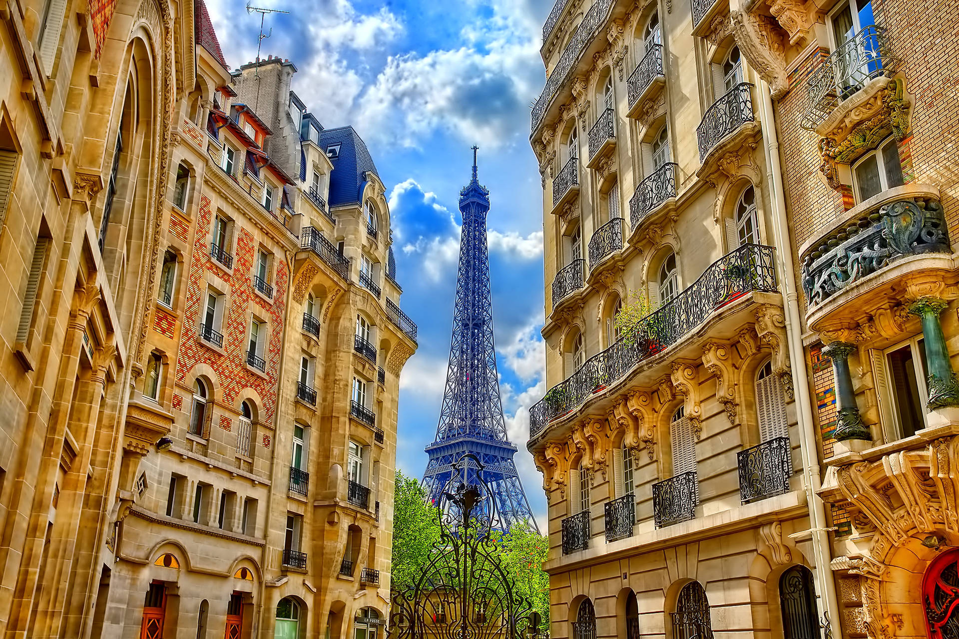 Paris Street Corner Background