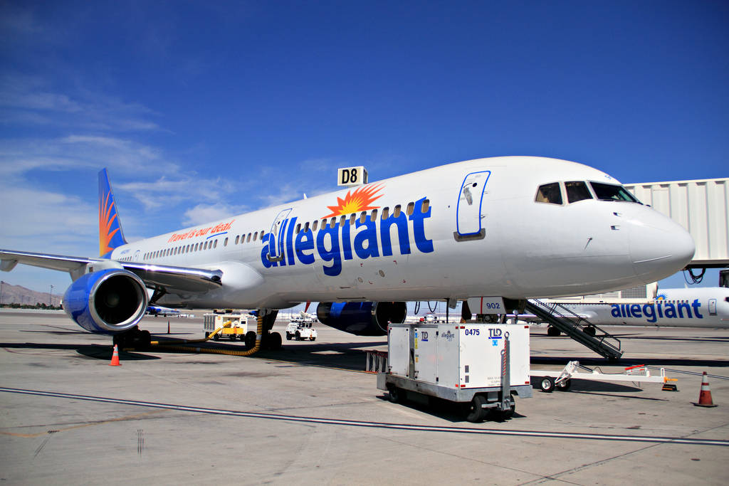 Parked Allegiant Air Background