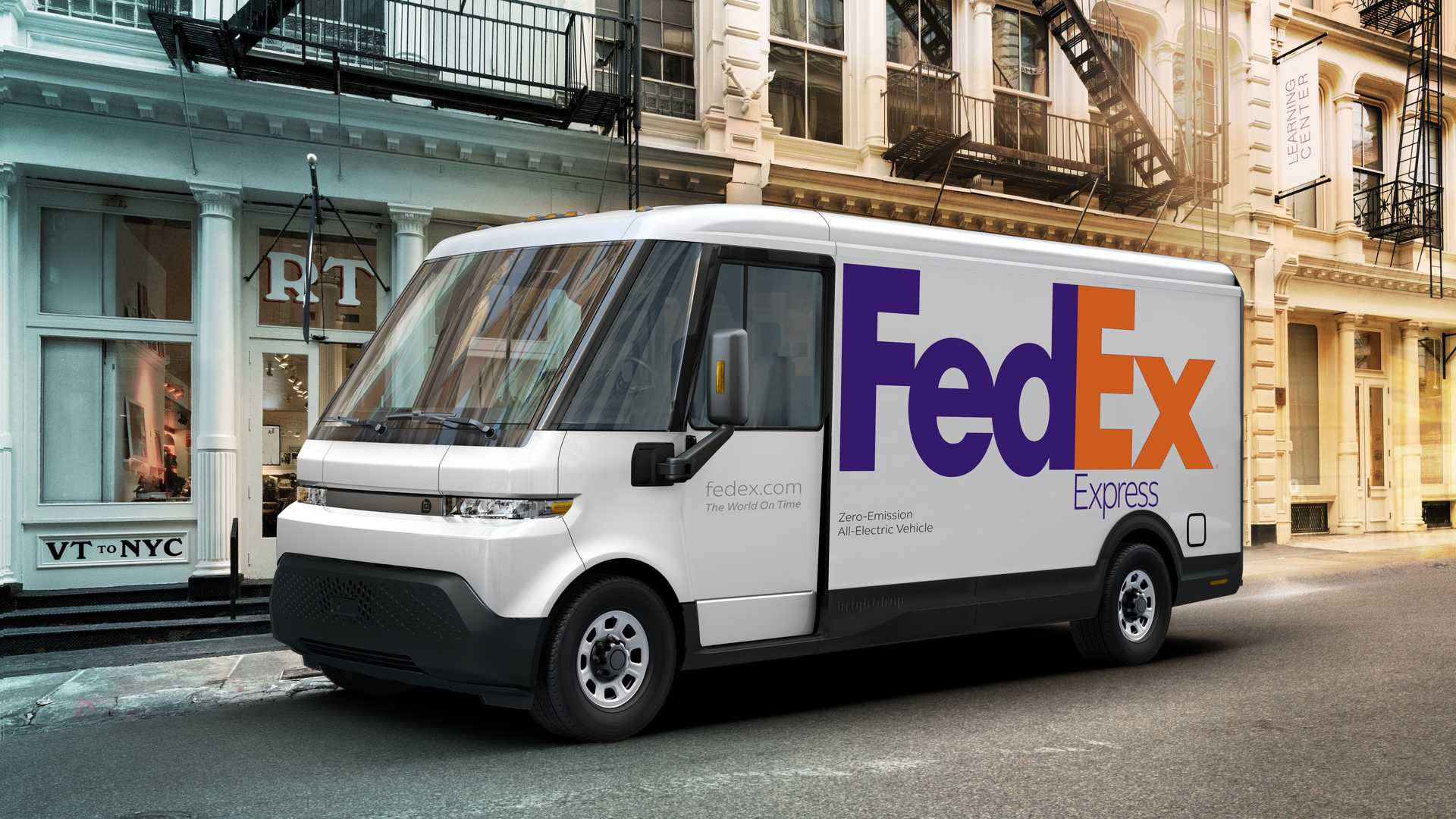 Parked Fedex Tracking Express Truck Background