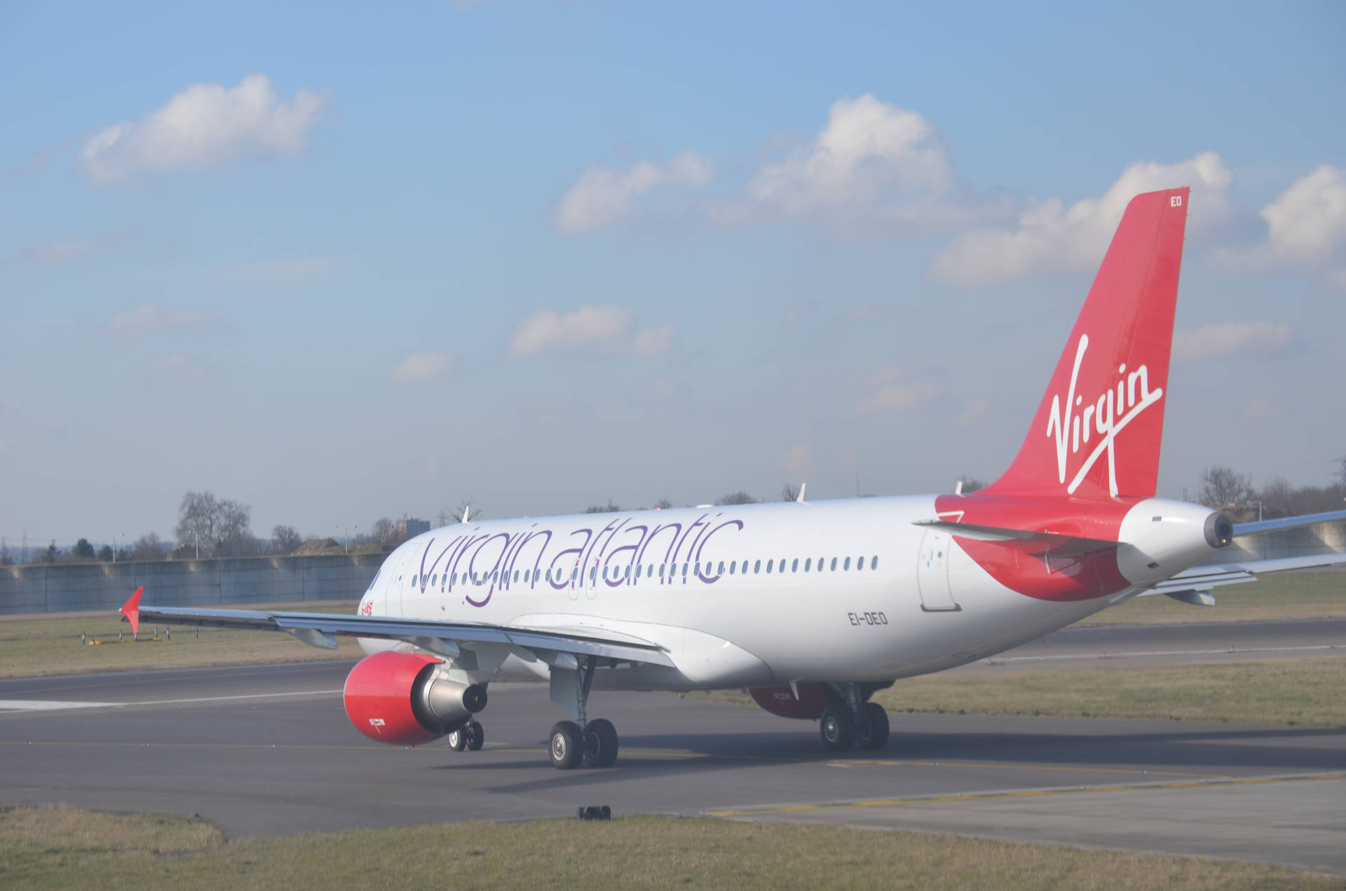 Parked Virgin Atlantic Aviation Plane Background