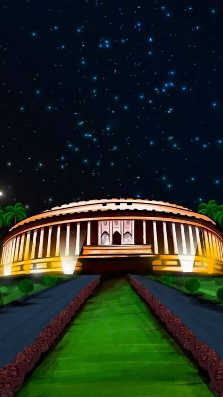 Parliament Buildings In India - Home Of Democracy Background