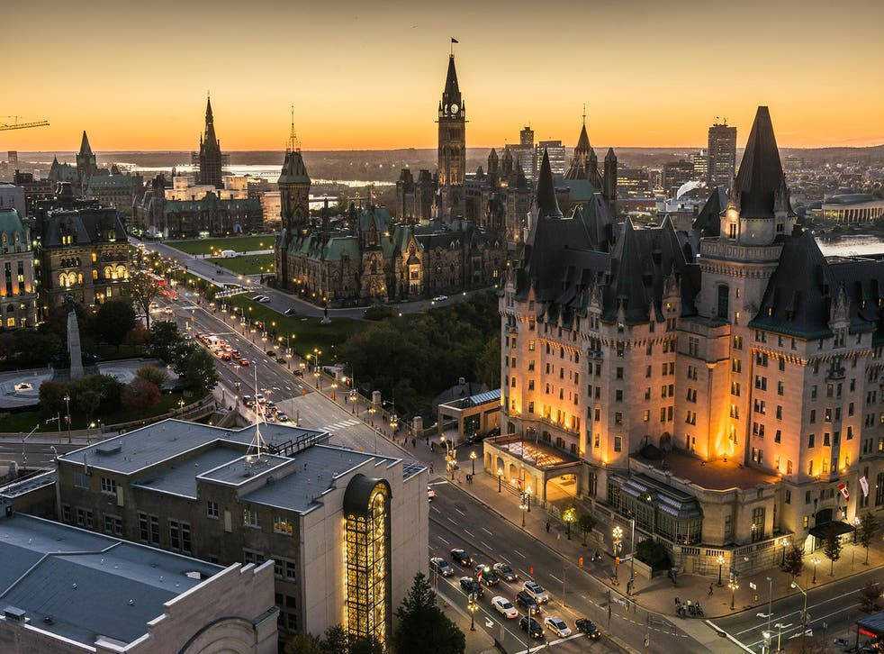 Parliament Hill In The Late Afternoon Background