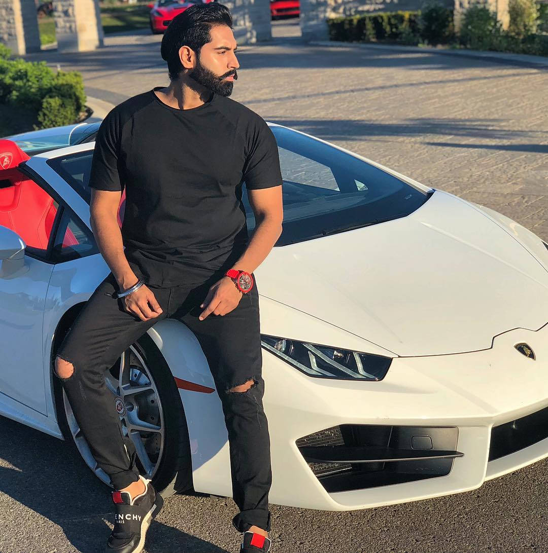 Parmish Verma White Lamborghini Background