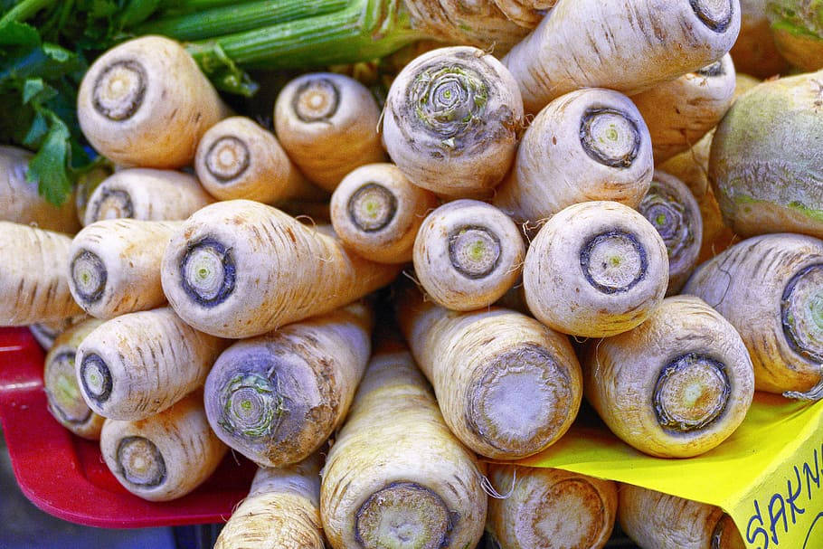 Parsnip Vegetables Pile Close Up Background